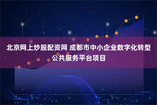北京网上炒股配资网 成都市中小企业数字化转型公共服务平台项目